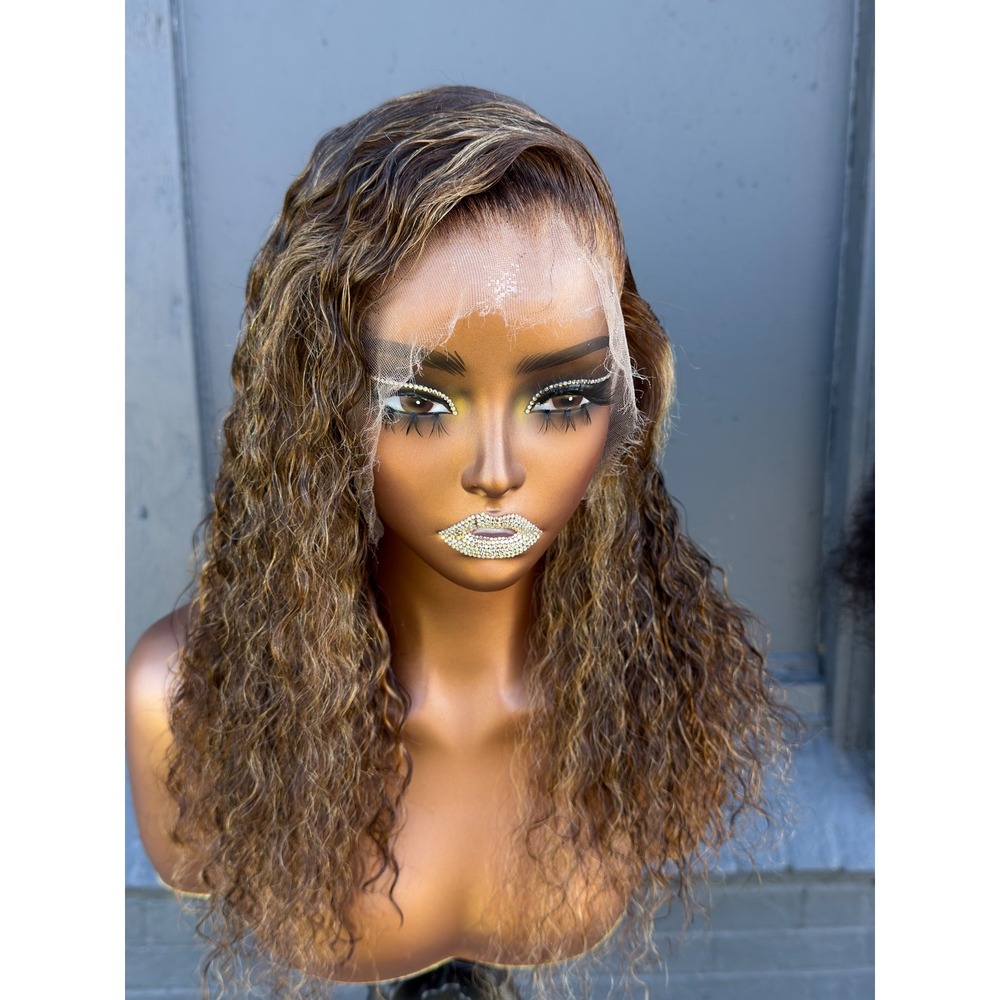 14" Virgin Spanish Curly 13*6 HD Frontal Lace Human Hair Wig